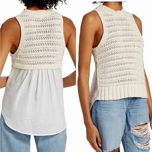 Veronica Beard Mixed Media Top